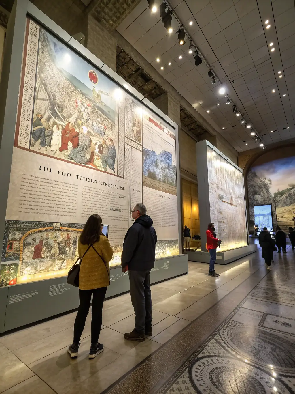 A vibrant image of a recent exhibition organized by A.N.A.C.R. LES AMIS DE LA RESISTANCE, featuring artifacts, photographs, and informative displays about the French Resistance.