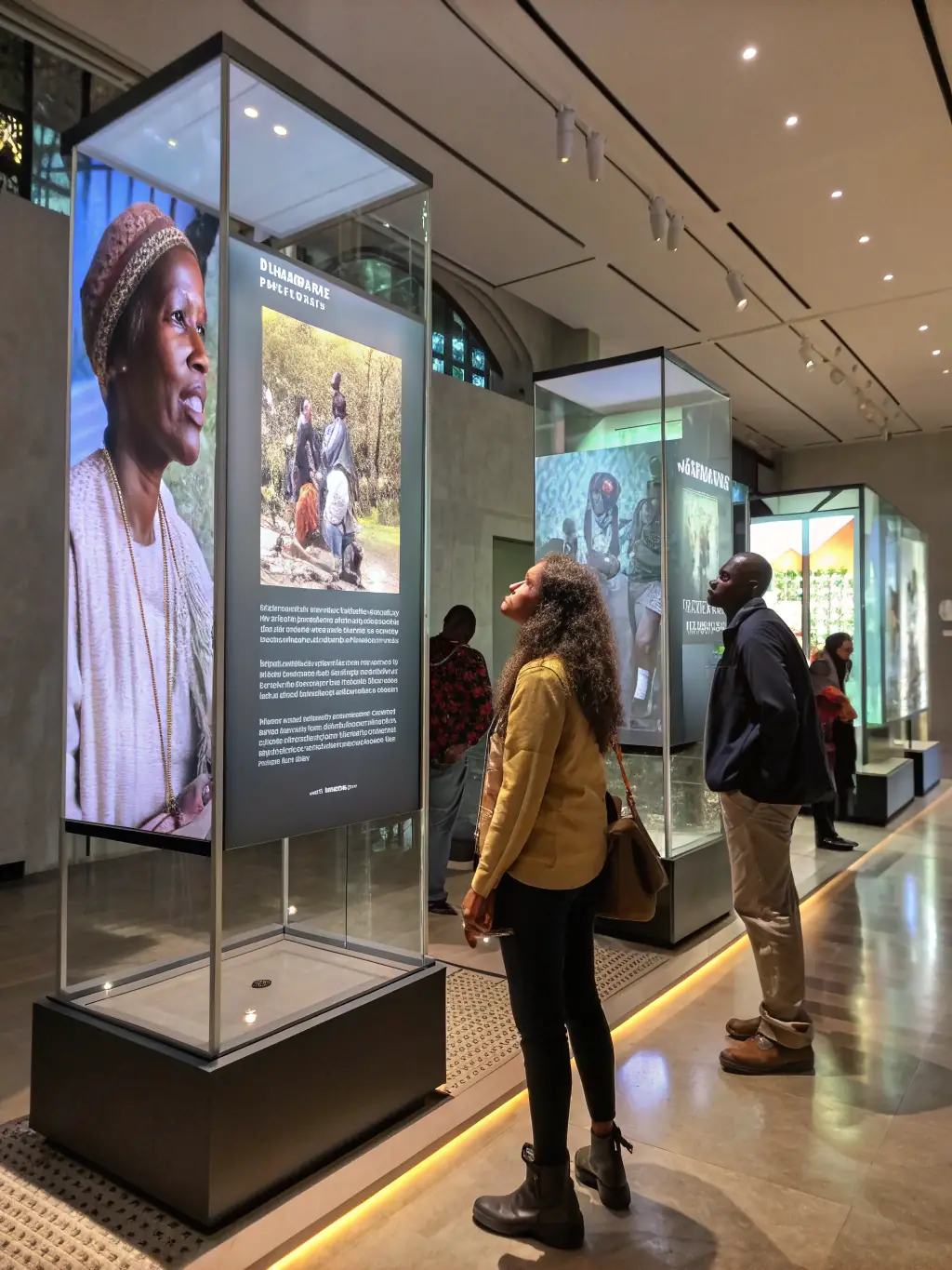 A vibrant image of an exhibition organized by A.N.A.C.R. LES AMIS DE LA RESISTANCE, featuring artifacts and stories from the Resistance era, attracting visitors of all ages.